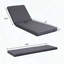 Chaise longue en bois d'acacia avec 4 positions d'inclinaison et coussin gris foncé résistant à l'eau-869207423