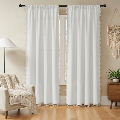 Paire de rideaux semi-transparents Bohemian Farmhouse