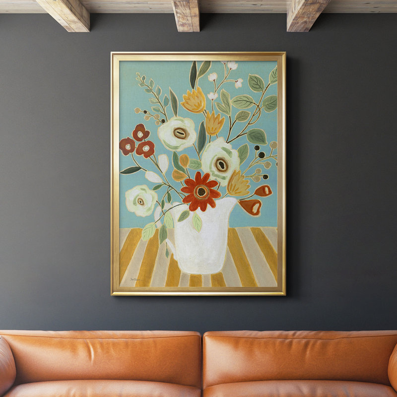 Joyful Blossoms I - impression d'un seul cadre photo, Or, H 42,5 po x l 30,5 po x P 1 po