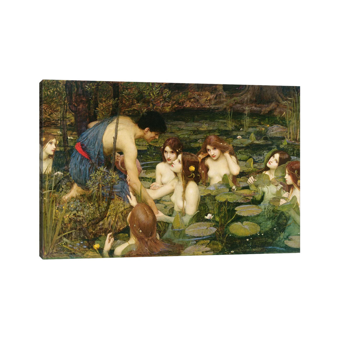 Hylas And The Nymphs, 1896 by John William Waterhouse - Painting on Canvas