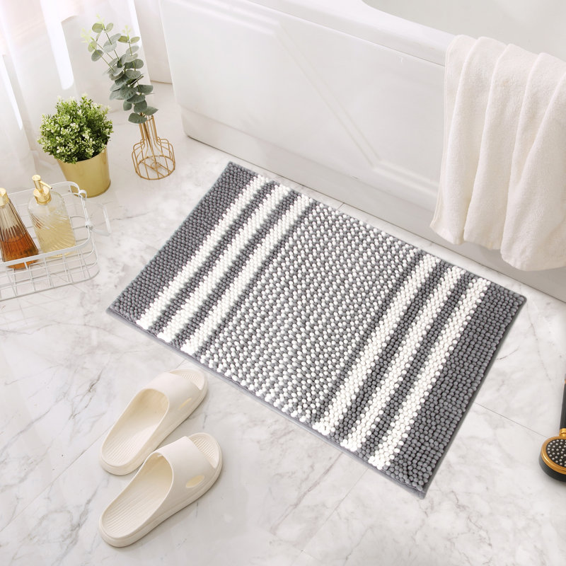 Tapis de bain Aryella, 20"W x 32"L, Gray