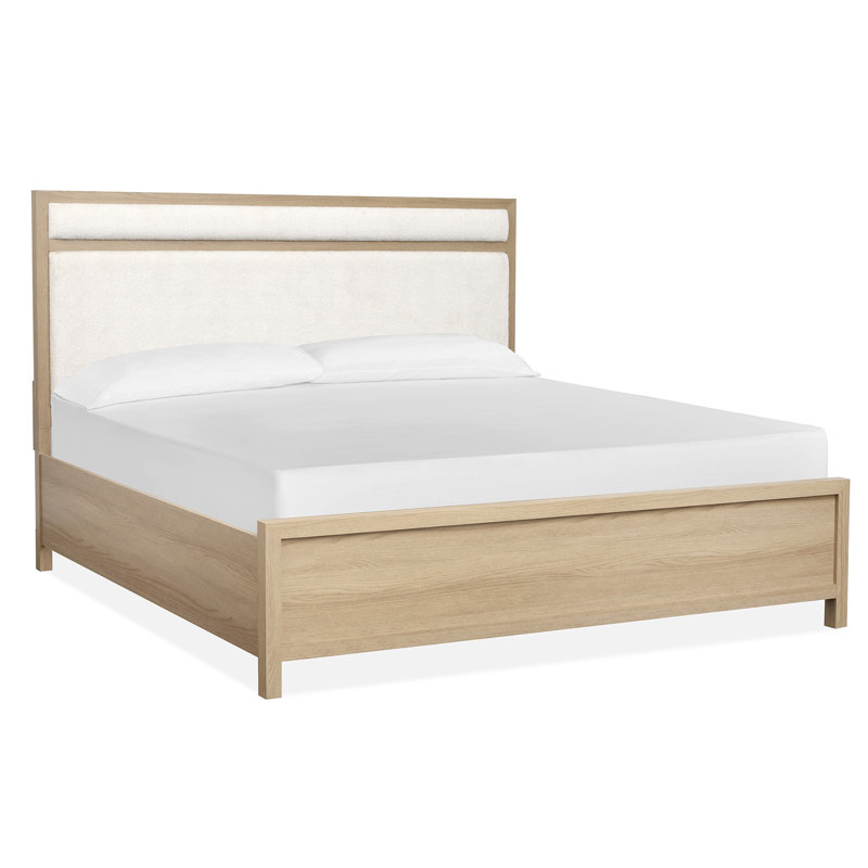 Wentworth King Upholstered Panel Bed, Sandstone Beige, King