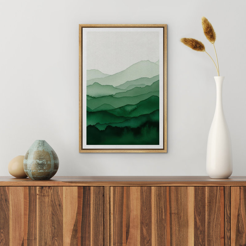 Reproduction d'art abstrait sur toile encadrée pour décoration intérieure moderne, H 24 po x l 16 po, Naturel