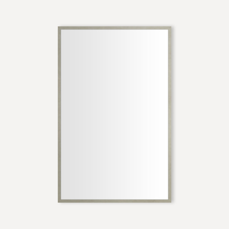 Craft Series Stainless Steel Wall Mirror, 30" H x 19.25" W, Brushed Pewter