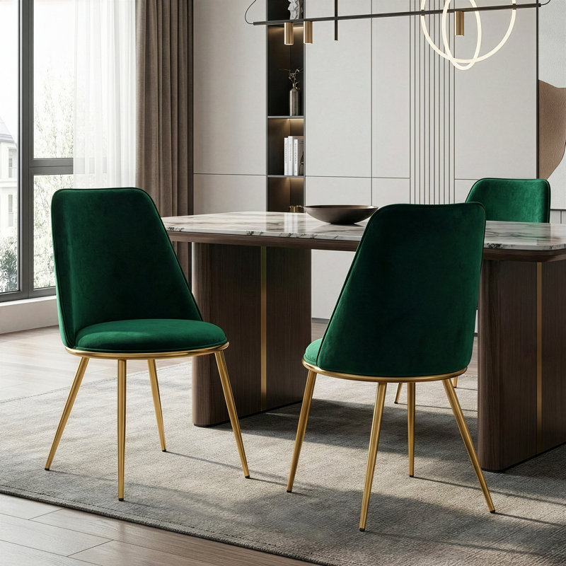 Chaise d'appoint en velours Zielke