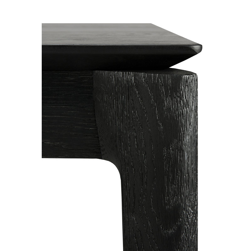 Bok Solid Wood Dining Table, 30"H x 110.2"L x 39.5"W, Black