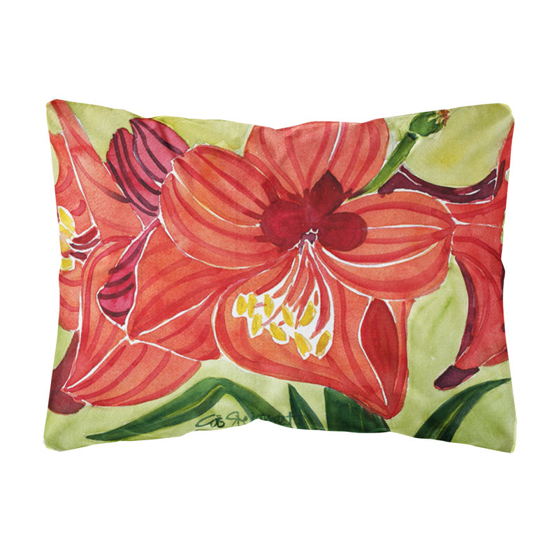 Coussin décoratif intérieur/extérieur amaryllis
