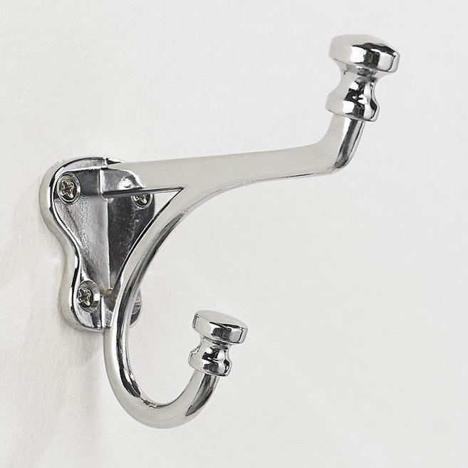 Classic Metal Wall Hook, Chrome