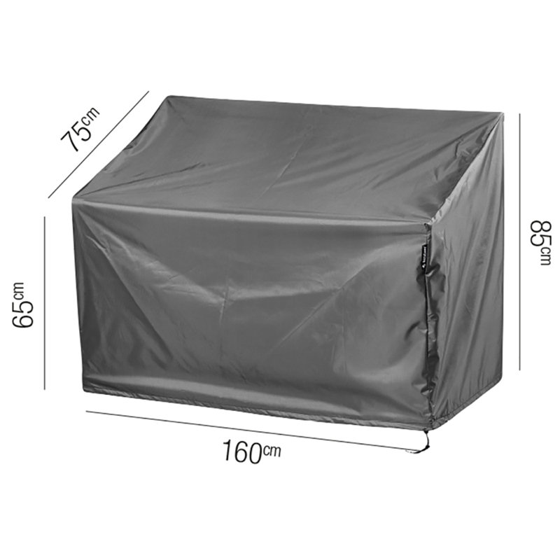 Outdoor Patio Bench Cover, 85cm H x 160cm W x 75cm D