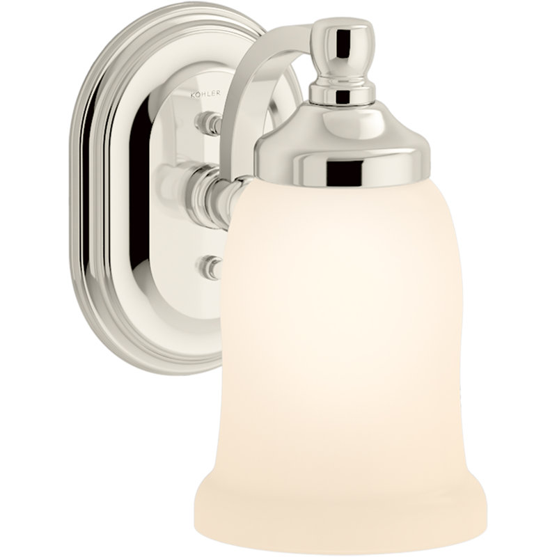 Bancroft 1 Light Indoor Bathroom Wall Sconce, Position Facing Up or Down, UL Listed, Polished Nickel