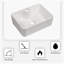 Lavabo de salle de bain vasque rectangulaire en céramique blanche 12 po Hewei