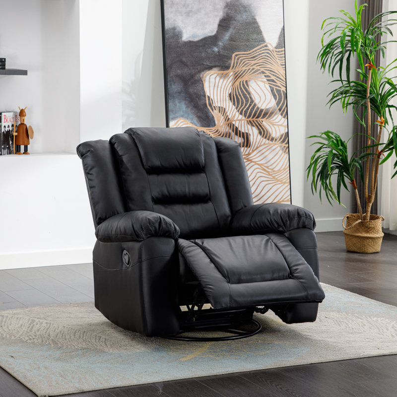 Fauteuil inclinable de cinéma maison 36,6 po en cuir végétalien