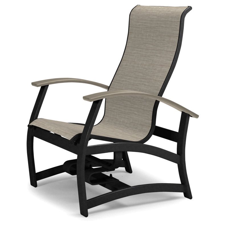 Askar Swivel Powder Coated Aluminum Outdoor Lounge Chair, Bristol Taupe Sunbrella®, Desert P60, Textured Silver