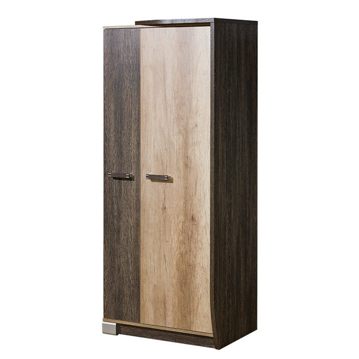 Edeltraudt 2 Door Solid + Manufactured Wood Wardrobe