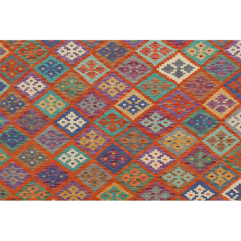 Tapis rectangulaire noir / brun en laine noué à la main de 5 pi x 6 pi 9 po Cedorah Southwestern