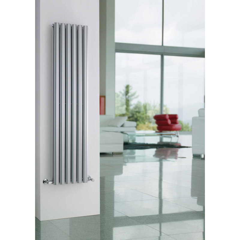 Revive Horizontal And Vertical Oval Panel Radiators, 150cm H x 35.4cm W x 7.8cm D, Anthracite