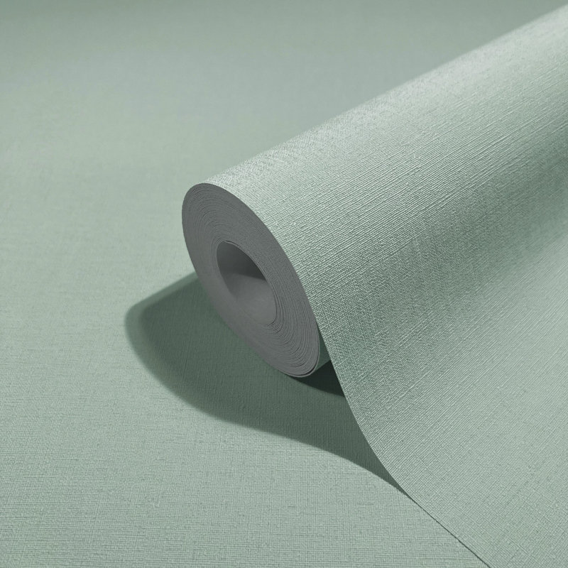 The Bricks and More Uni 10.05m x 53cm Matte Wallpaper Roll, Light Green
