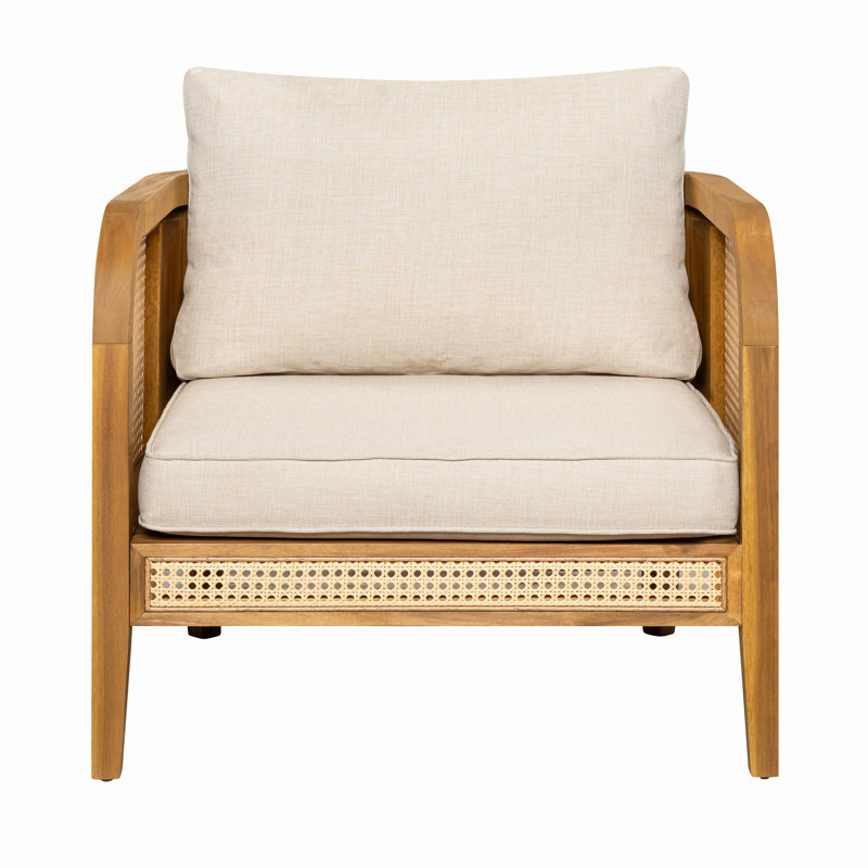 Chaise avec accoudoirs rembourrée pour l'extérieur