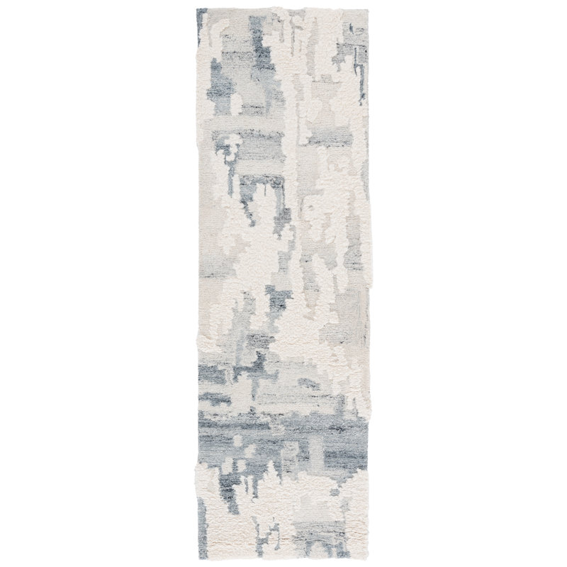 Casablanca 444 Hand Tufted Wool Pile Abstract Rug, Runner 2'3" x 8'