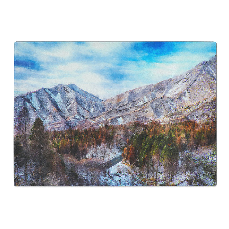 Mountain View Vol.7 Painting Chopping Board, 0.4cm H x 28.5cm W x 39cm L