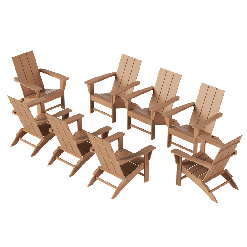 Joubert Foldable Outdoor Adirondack Set, Teak