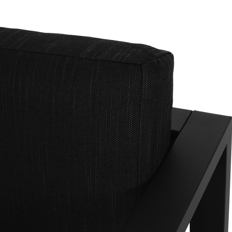 Elegant Outdoor Club Chair - Dark Gray Cushion, Aluminum Construction, 27.25"d X 25.51"w 25.51"h Water- Fabric, Aluminum, Gray,
