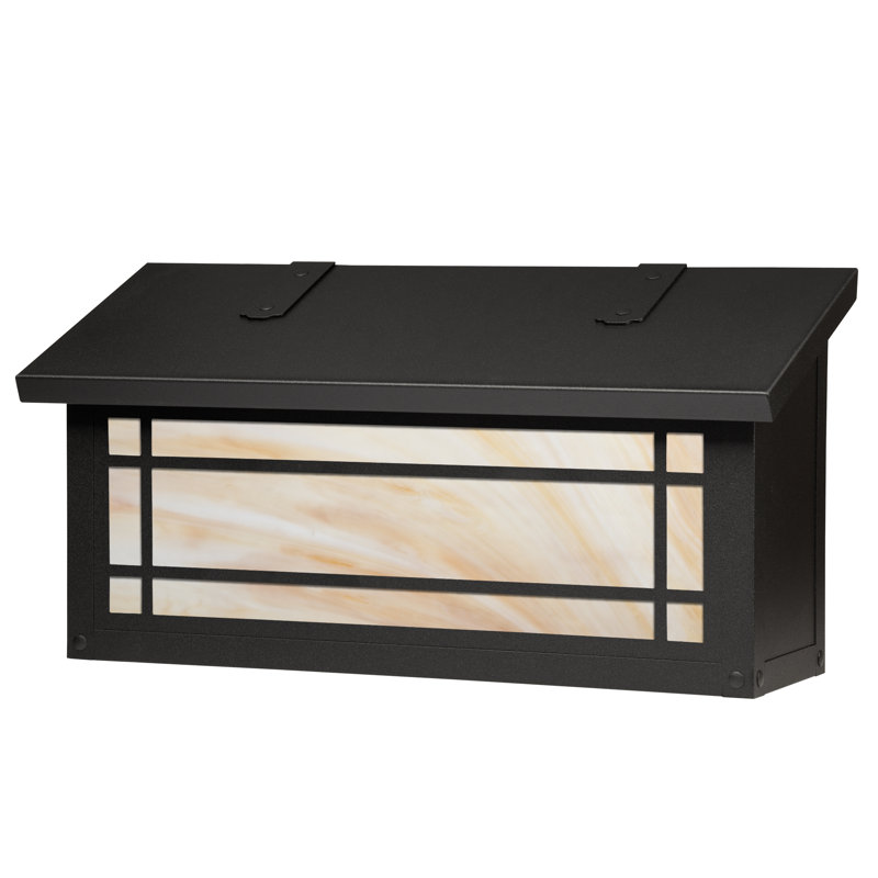 Summit Brass Wall Mounted Mailbox, Honey, Textured Black