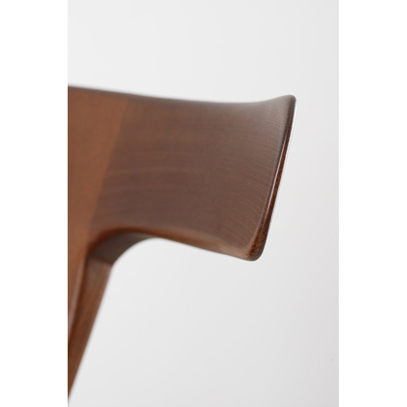 Anvil Chair With Back, Bar Stool (31” Seat Height), Matte Brown