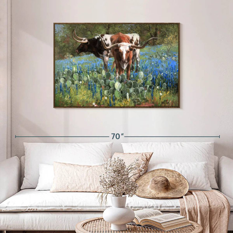 T pour le Texas, Cadre flottant noyer, 43 po x 29 po