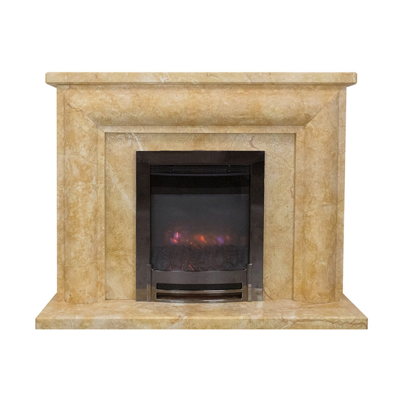 Hand Carved Stone Fireplace Surround