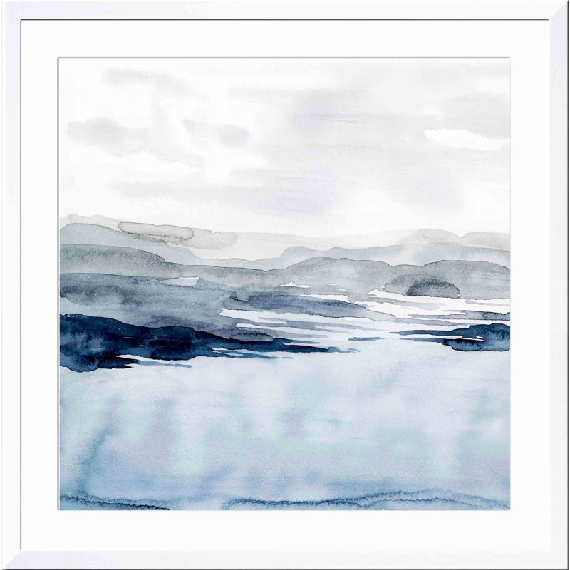 Faded Horizon I by Grace Popp, White, 25.8" H x 25.8" W x 1.18" D