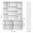 74.8'' H Storage Bookcase With 10 Open Shelves-797579568