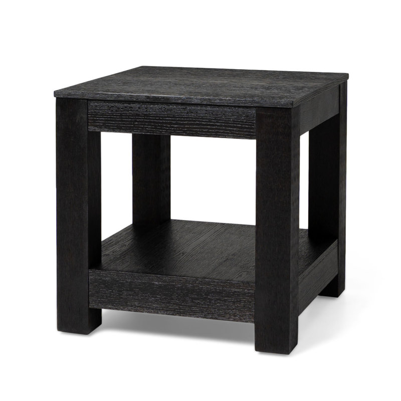 Maven Lane Paulo Wooden Side Table, Weathered Black