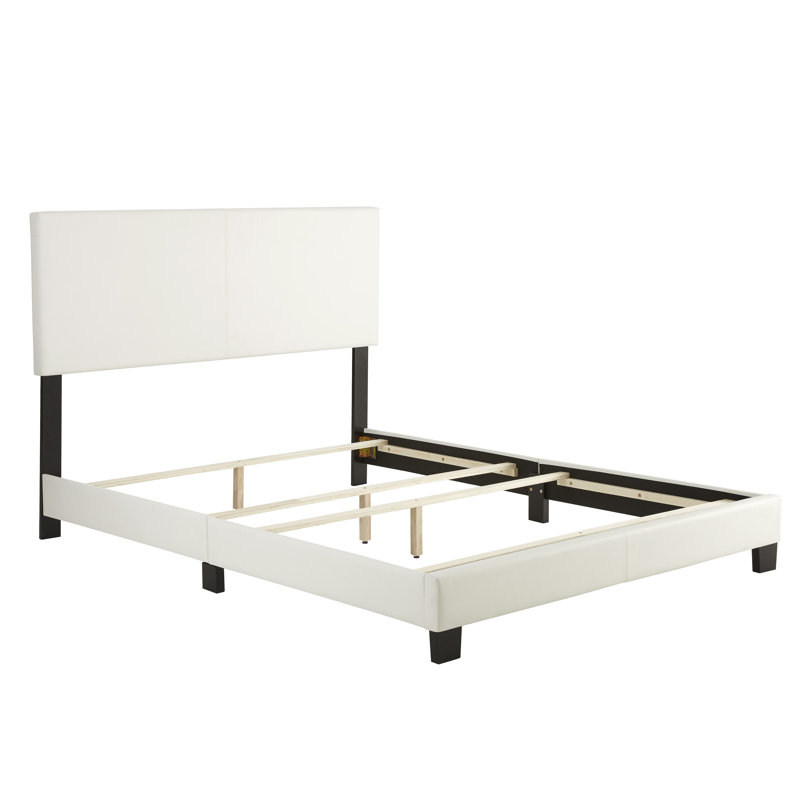 Boyd Sleep Florence Faux Leather Platform Bed | Adjustable Headboard | Luxury Low-Profile Design | 700 lb Capacity, King