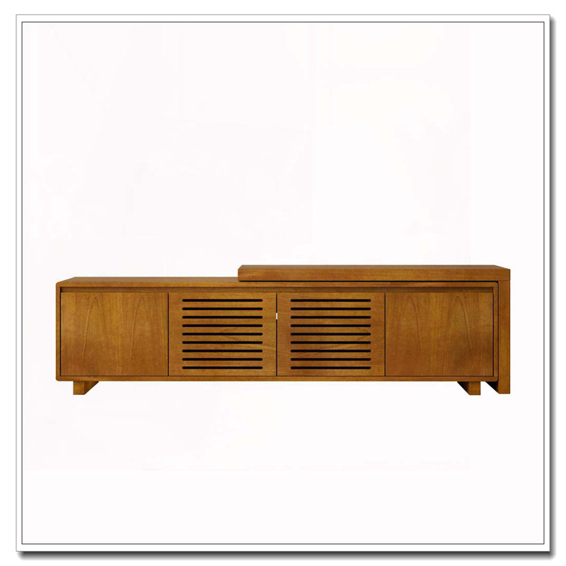 63" Mid-Century Modern Extendable TV Stand For Tvs Up To 75", Media Console TV Cabinet For Living Room, Farmhouse Entertainment Cabinet With Storage & Adjustable Panel