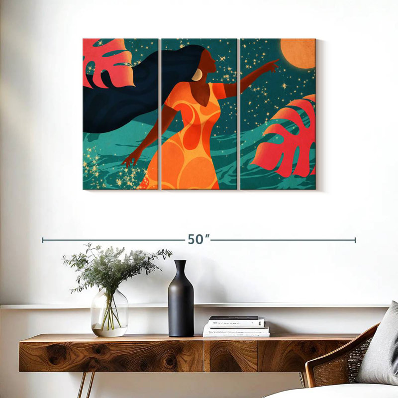 Leisha Latina Chasing Moonlight, 24" H x 38" W