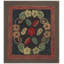 Tapis traditionnel crocheté en laine traditionnel américain à motif de feuilles des années 1880 3 pi 0 po x 3 pi 0 po