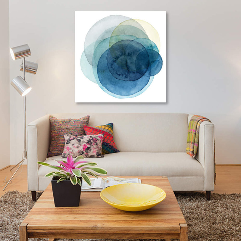 « evolution des planètes i », impression sur toile, Toile tendue, Pas de tapis, H 48 po x l 48 po x P 1,5 po