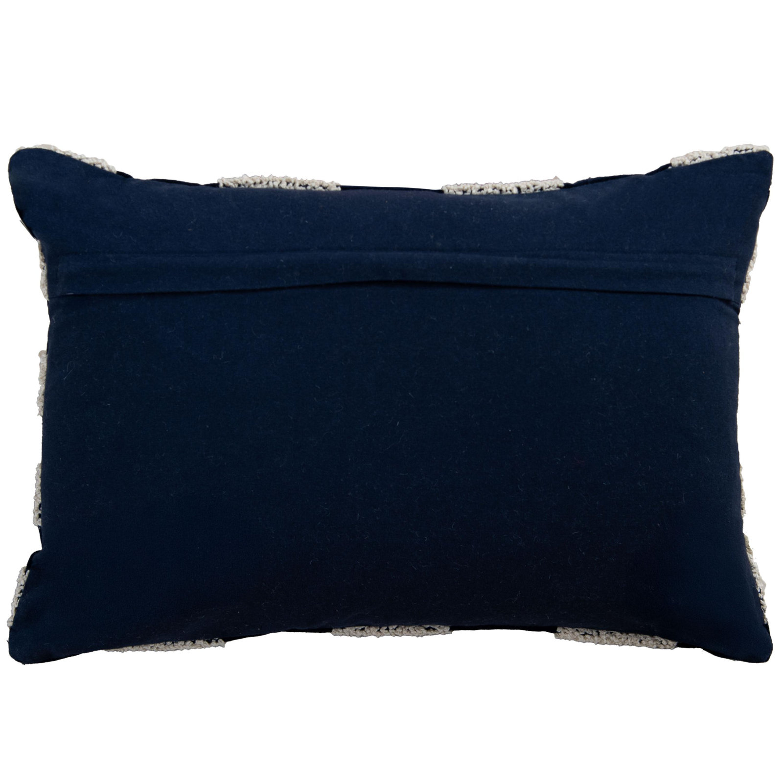 20" x 14" Cotton Throw Pillow, Polyester, Blue/Natural