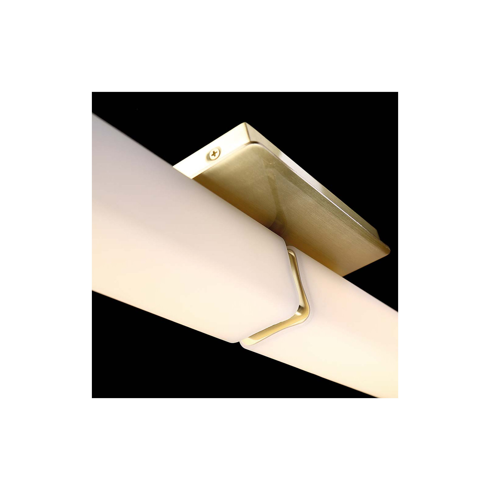 Erby Single Light Glass Dimmable LED Flush Mounted Sconce, 2700K, Brushed Brass, 5" H x 39" W x 3" D