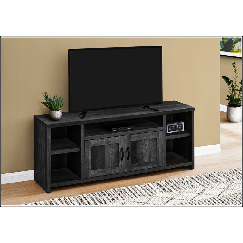Meuble télé, 60 po, console, meuble multimédia, armoire de rangement, salon, chambre à coucher, stratifié, transitionnel