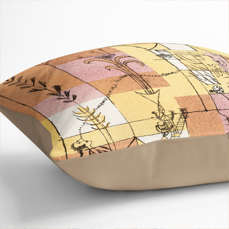 Square Throw Cushion, Stone, 40cm H x 40cm W x 15cm D