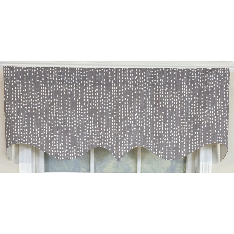 RLF Home Rainfall Regal valance, Gray