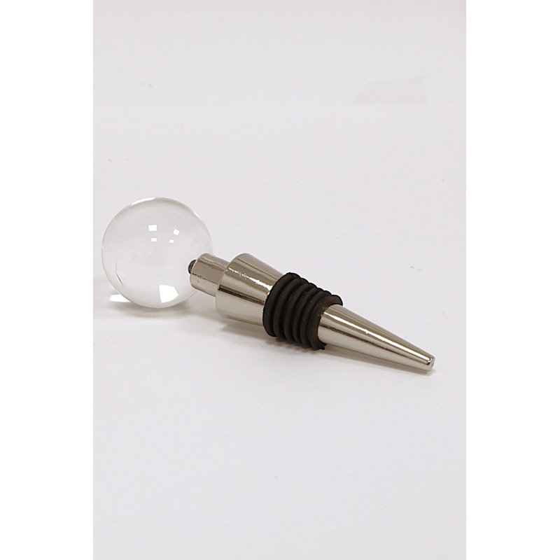 Bottle Stopper With Clear Ball - 4.7"