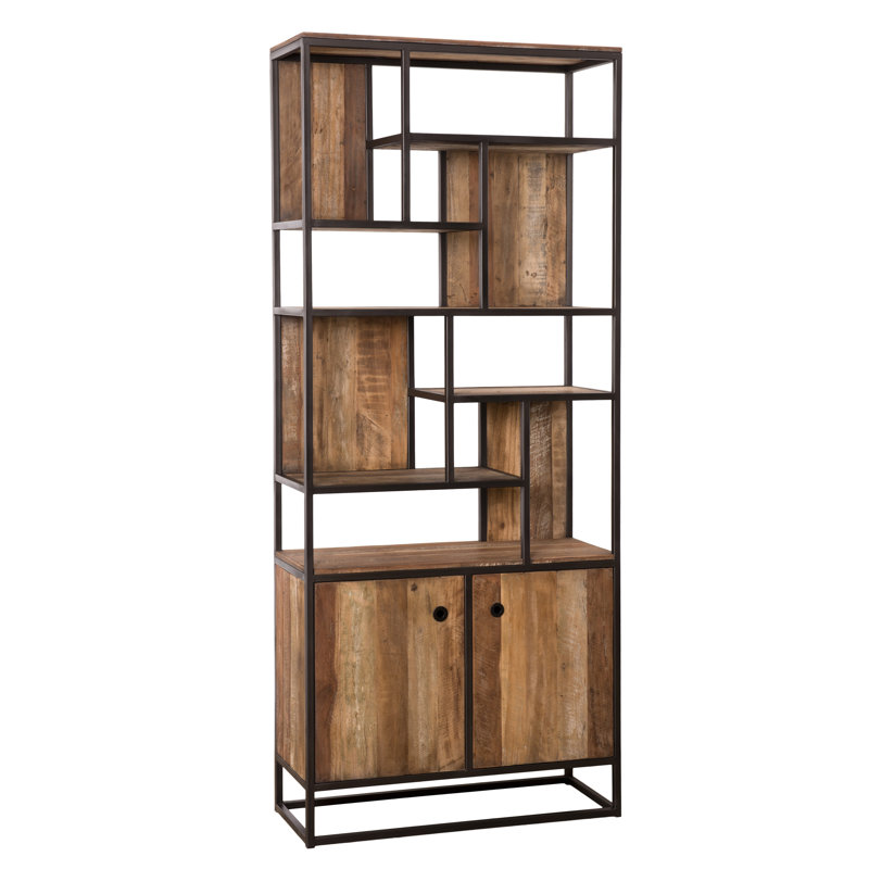 Wooten 215cm H x 90cm W Steel Library Bookcase