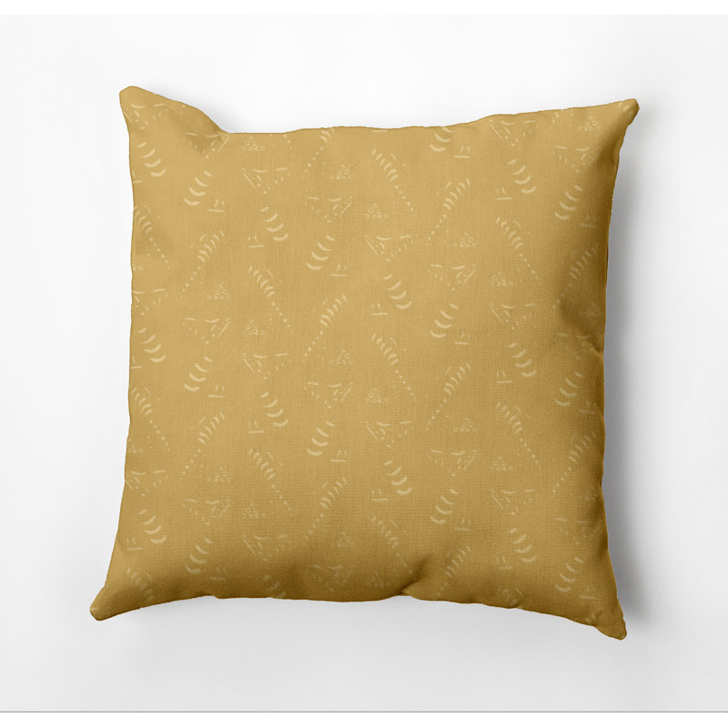 Housse de coussin carré et insert, 20 po X 20 po, Jaune