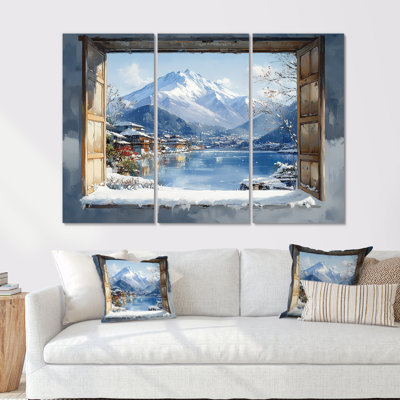 «White Winter Mount Fuji In Japon II», ensemble de reproductions d'art mural
