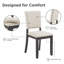 Ensemble de salle à manger 5 pièces pour 4 personnes, table de 34,5 po + 4 chaises en lin, peu encombrante, capacité de 330 lb-345960695