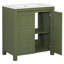 Meuble-lavabo simple avec comptoir en céramique et armoire-52252849