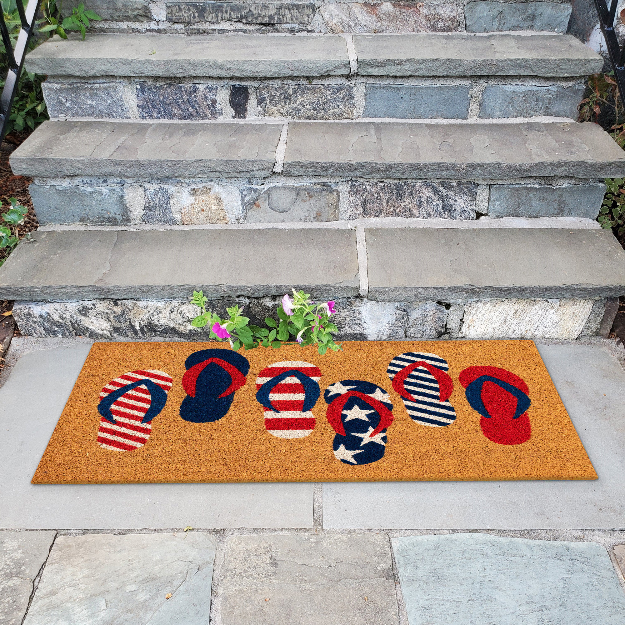 Cracraft Non-Slip Independence Day Doormat, Rectangle 2' x 3'